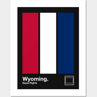 Wyoming State Flag // Original Minimalist Artwork Poster Design Posters and Art